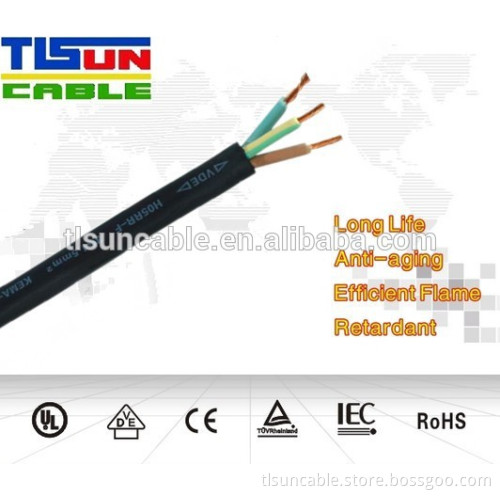 VDE approved 450/750 H05RR-F rubber cable